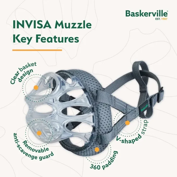 Baskerville INVISA 透明防咬狗嘴套