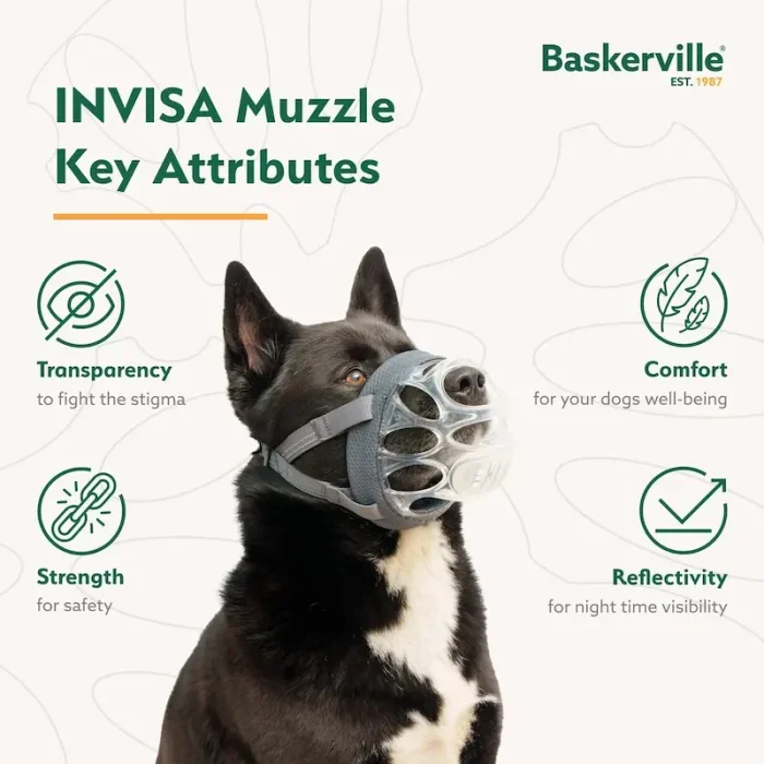 Baskerville INVISA 透明防咬狗嘴套